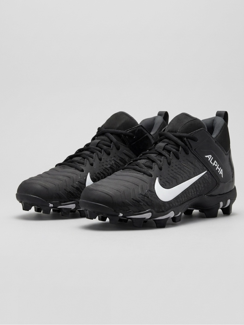 NIB Nike Alpha Fastflex Black Cleats with White Swoosh Accent 11.5